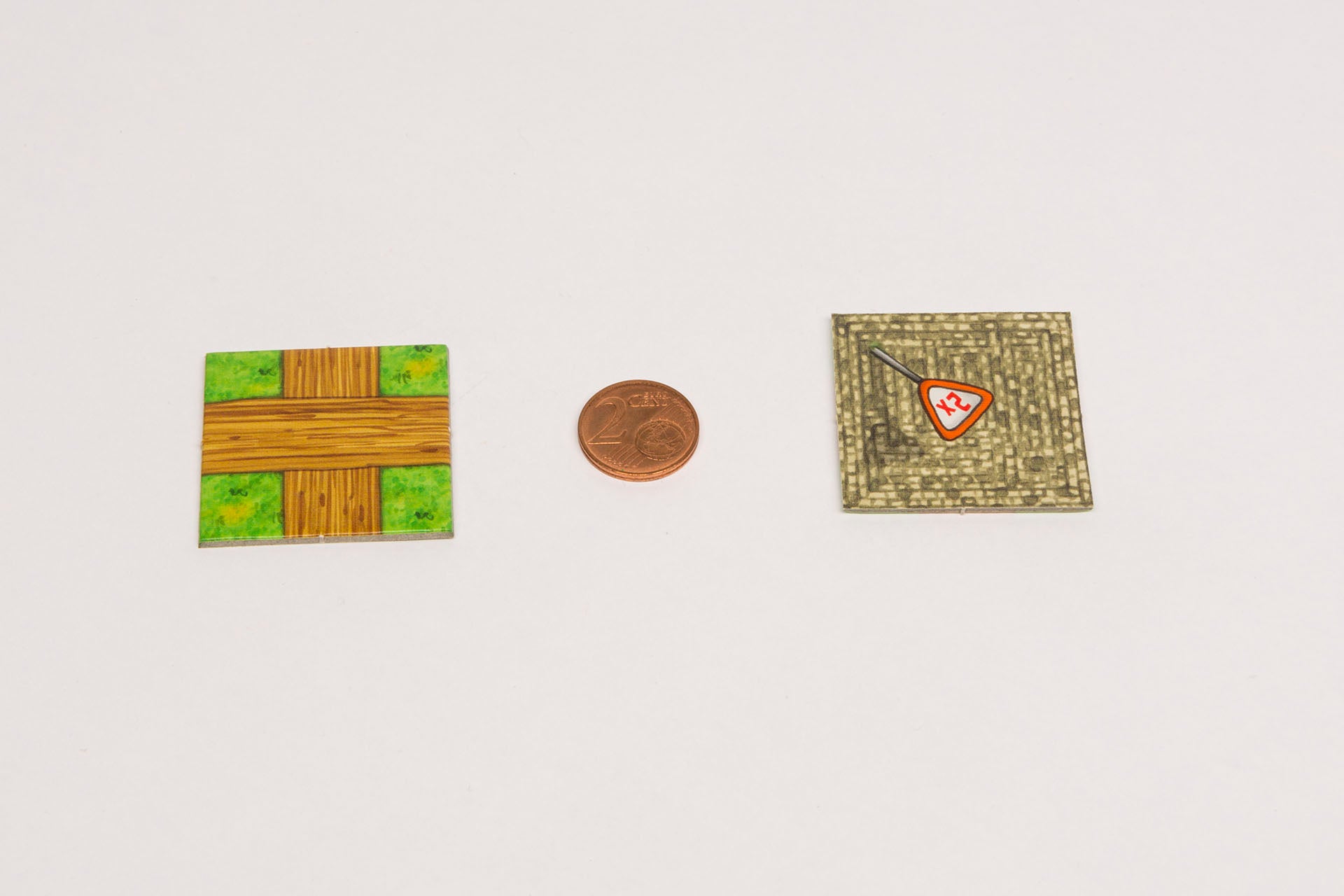 Quadrat 40x40 mm mit Aufdruck Wege