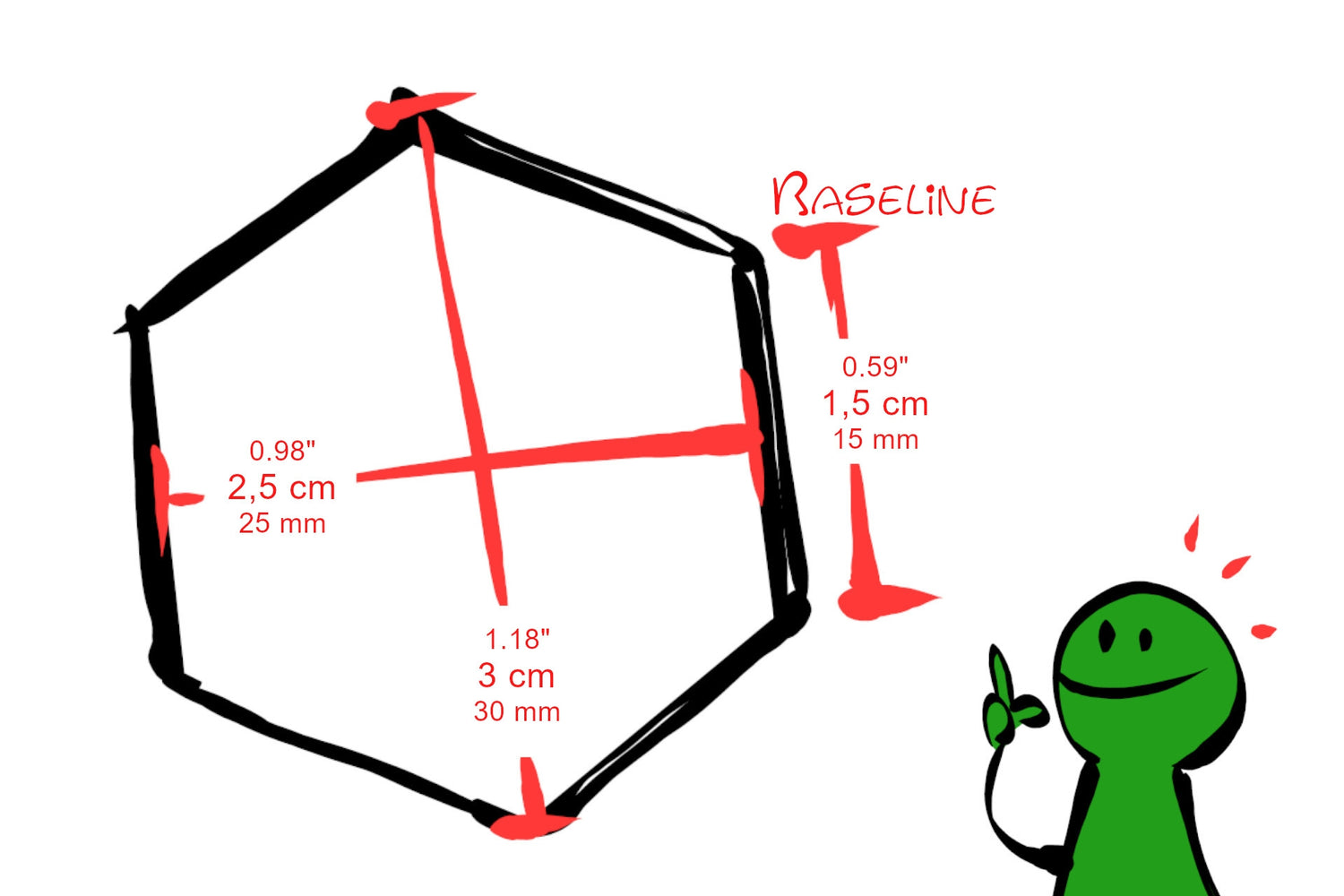 Hexagon 15 mm - Kiste