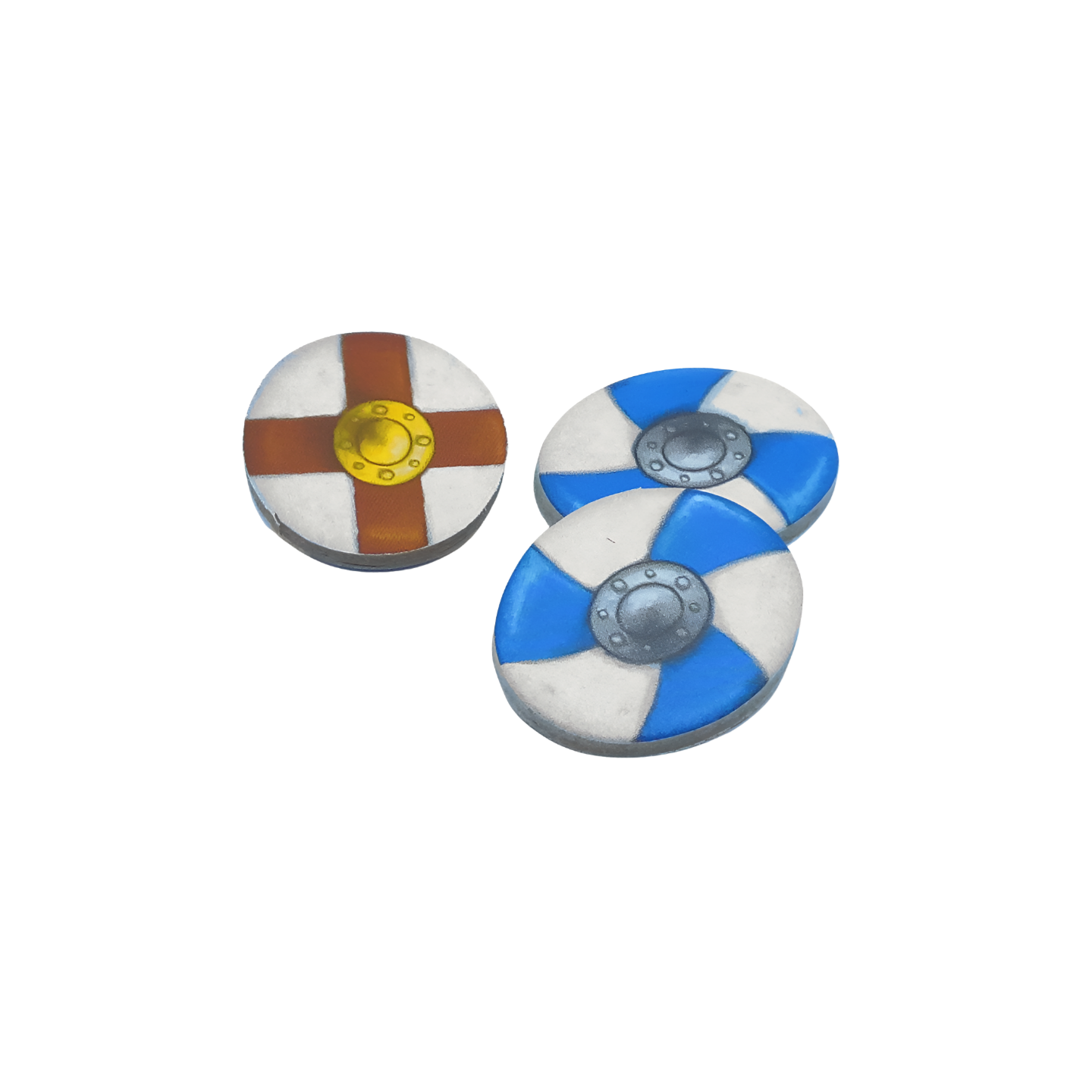 Viking shiled red-blue
