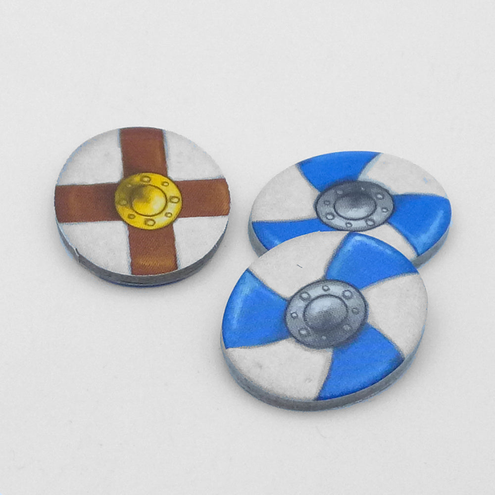 Viking shiled red-blue