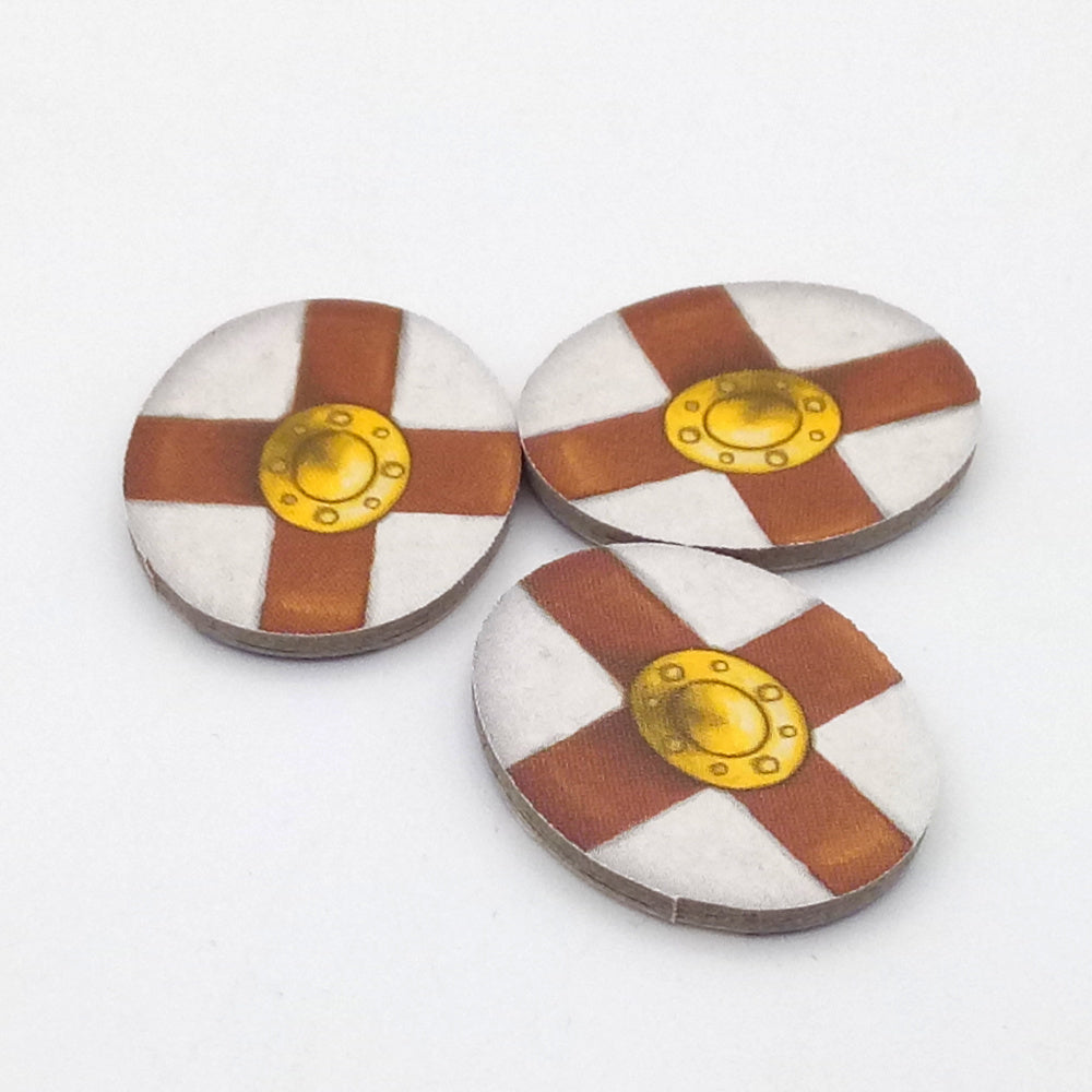 Viking shiled red-blue