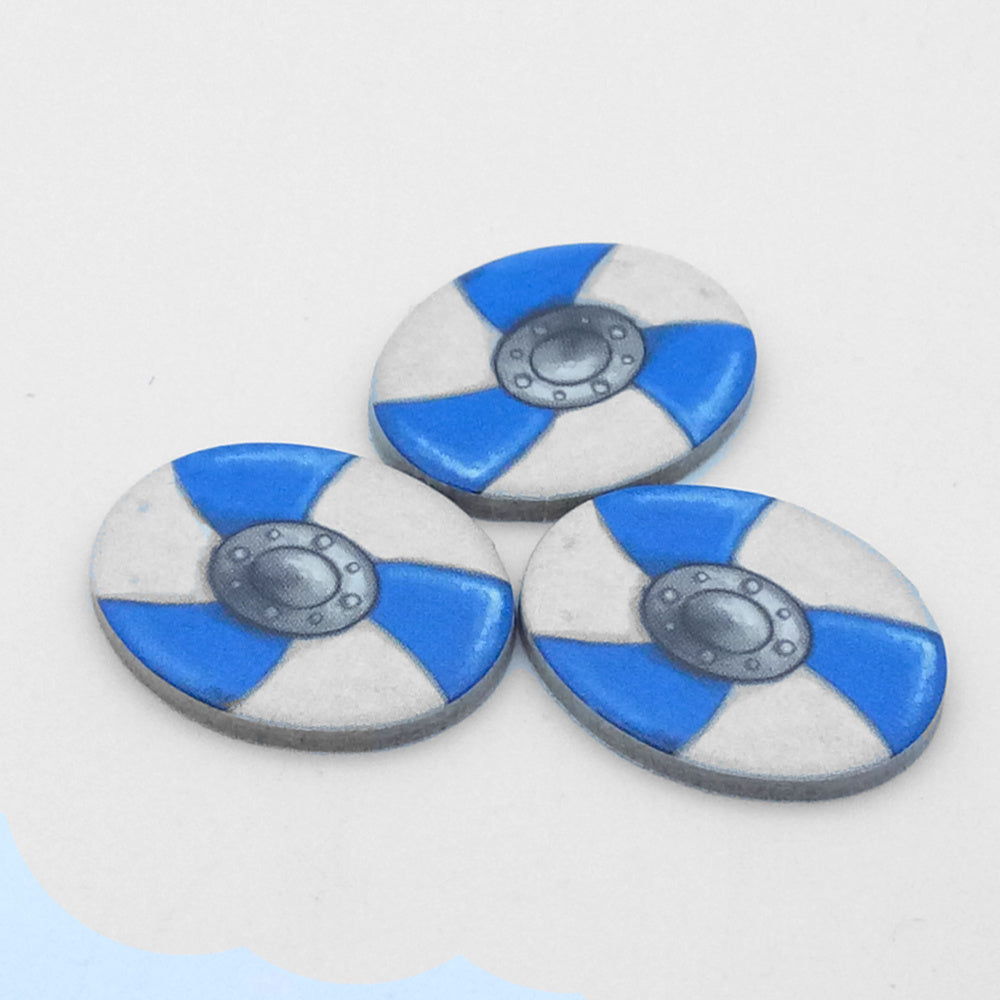 Viking shiled red-blue