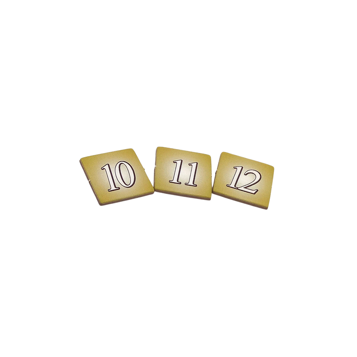 Zahlenmarker 0 - 12 eckig