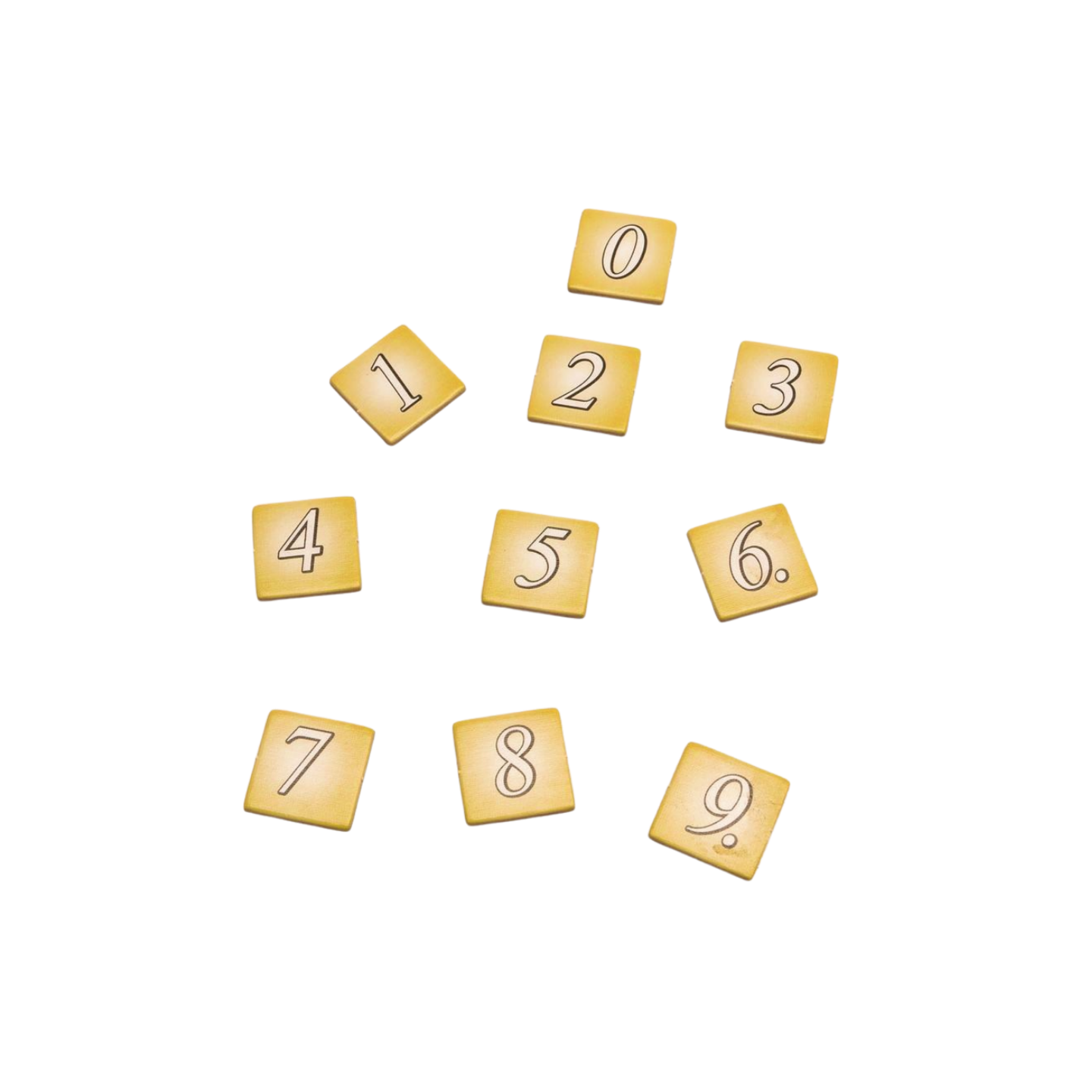 Zahlenmarker 0 - 12 eckig