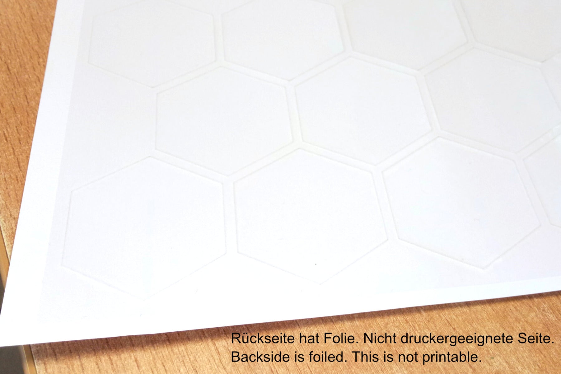 Hexagone 25mm auf Trägerpapier