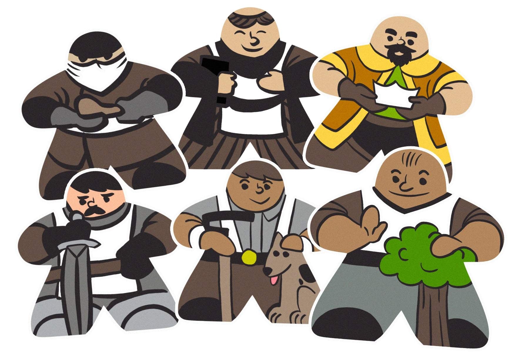 Labels for Carcassonne meeples