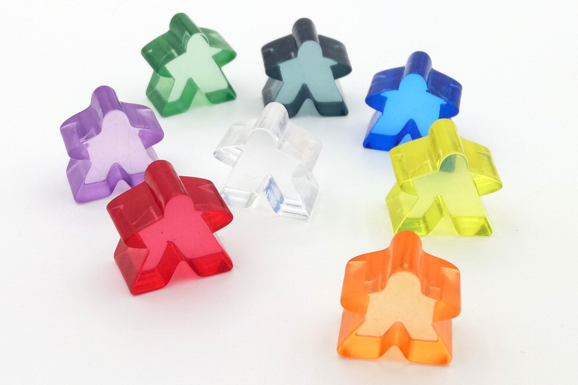 Carcassonne transparent meeples narrow