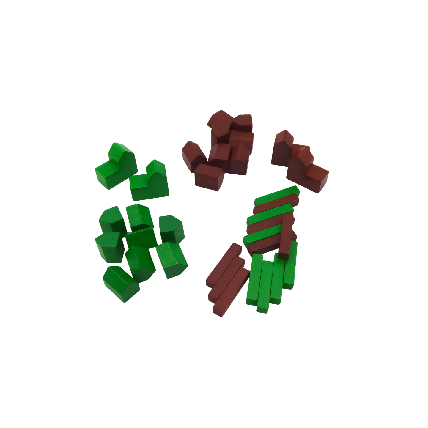 Wooden parts for Settlers base game 5-6 Players