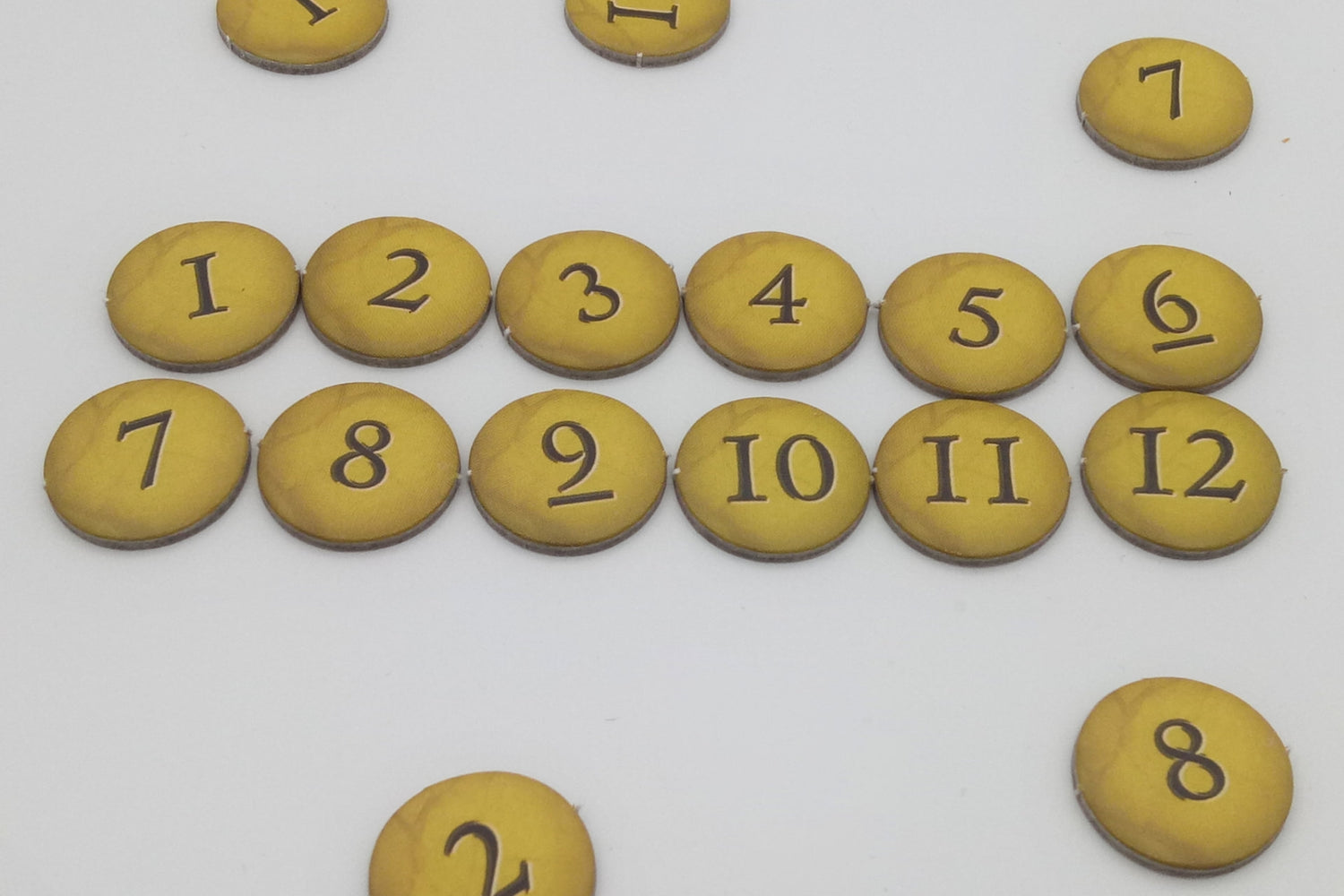 Zahlenchips (Set für Siedler Erweiterung 5-6 Spieler)