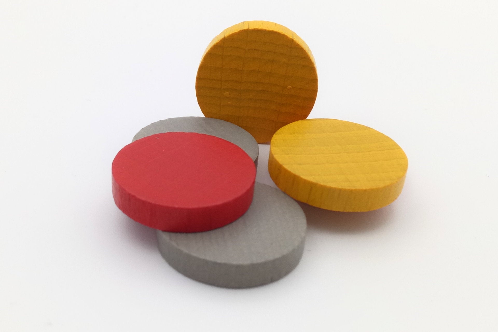 Wooden discs 21x4 mm red