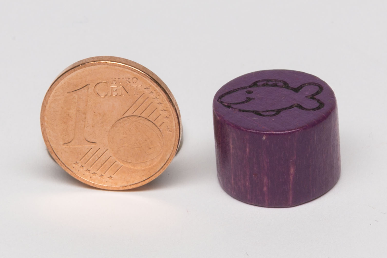Zylinder 15x10 mm mit Prägung Fisch