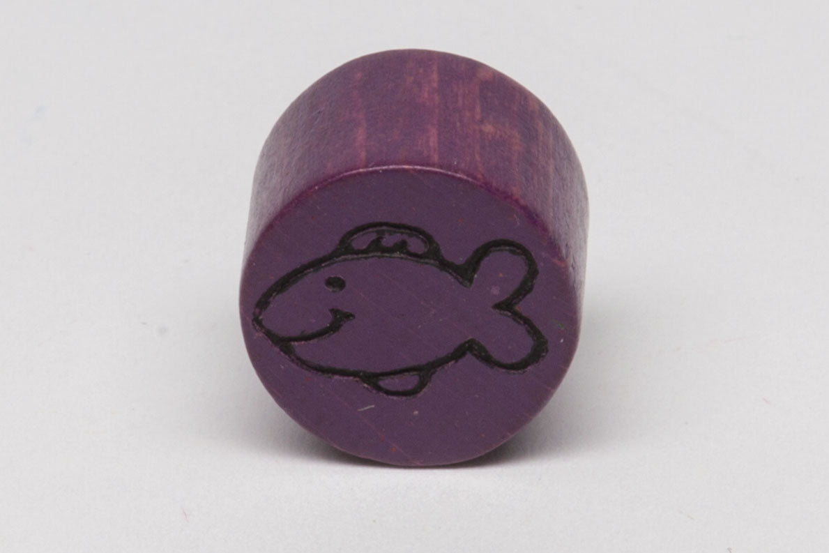 Zylinder 15x10 mm mit Prägung Fisch