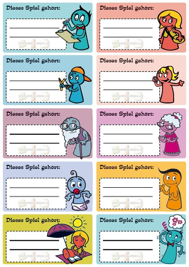 Labels - This game belongs