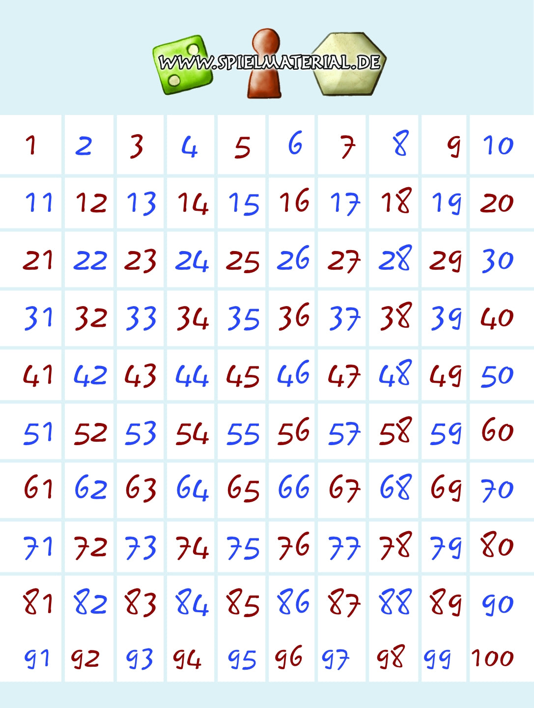 1-100 Mathespiel (DEU)