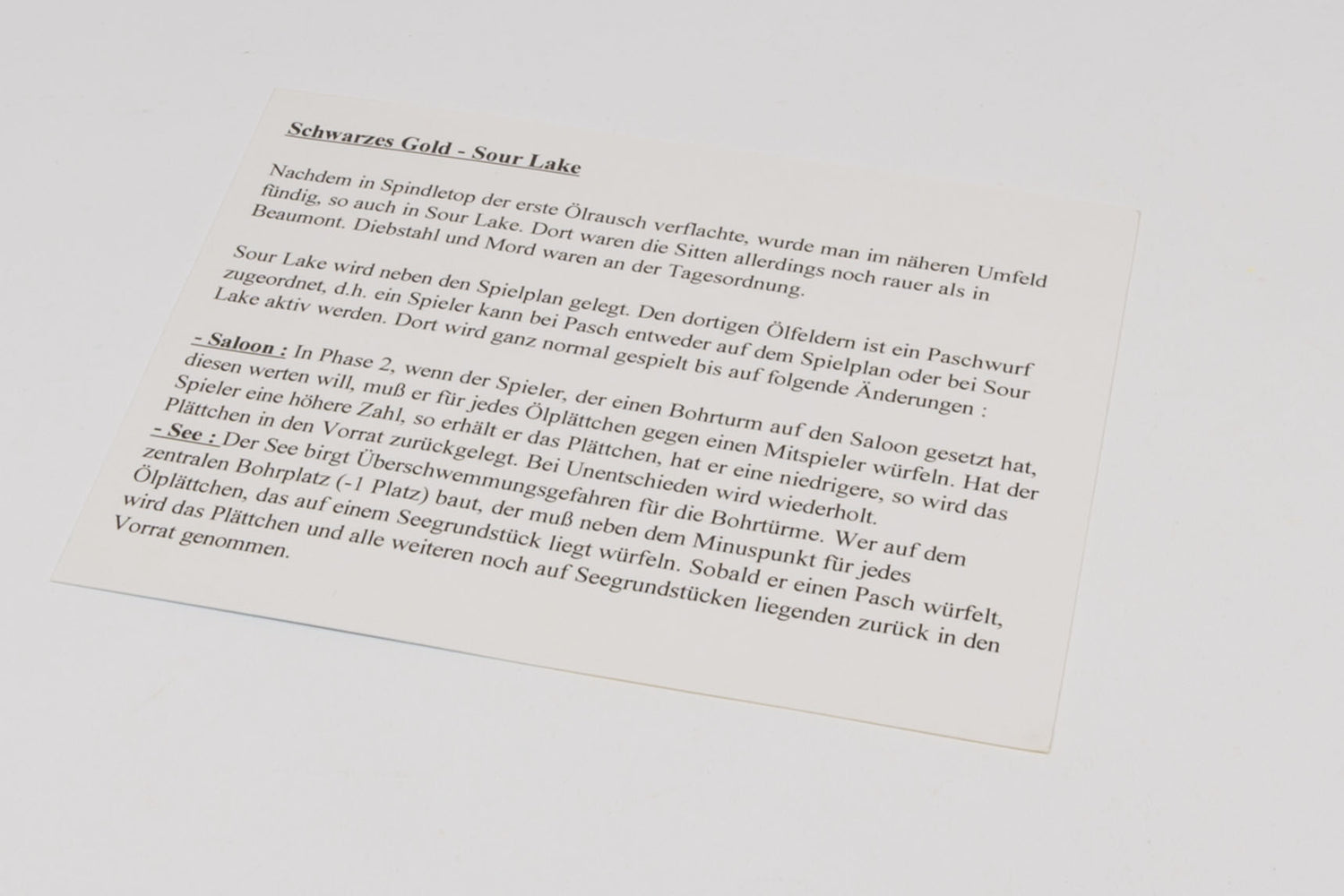 Erweiterung Sour Lake