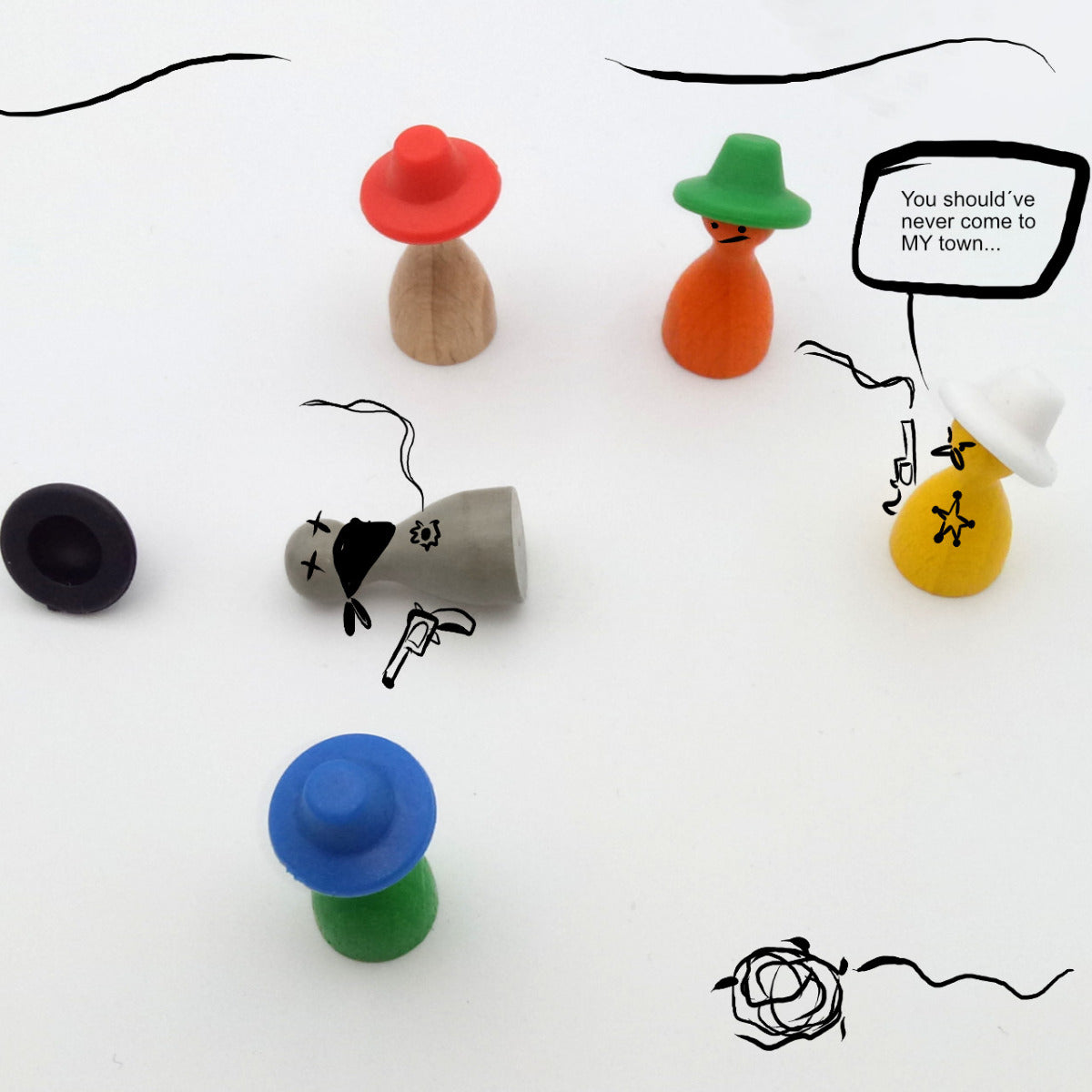 Westernhüte aus Gummi