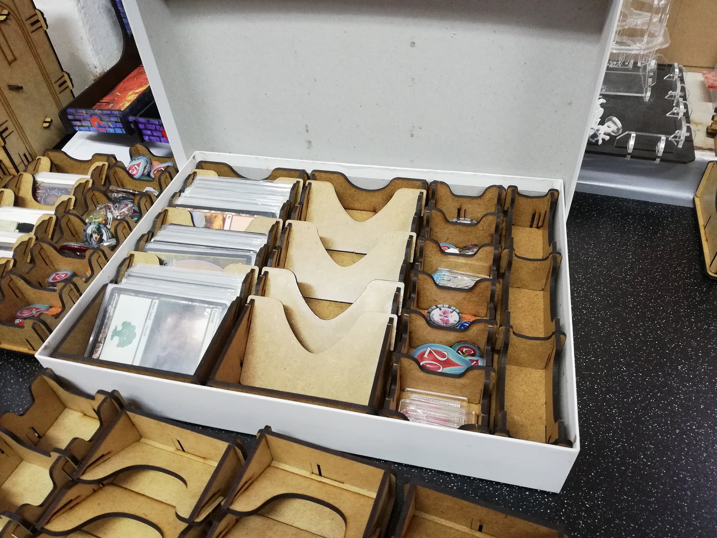 Inserts / storage modules for game boxes - Wood - module playing cards