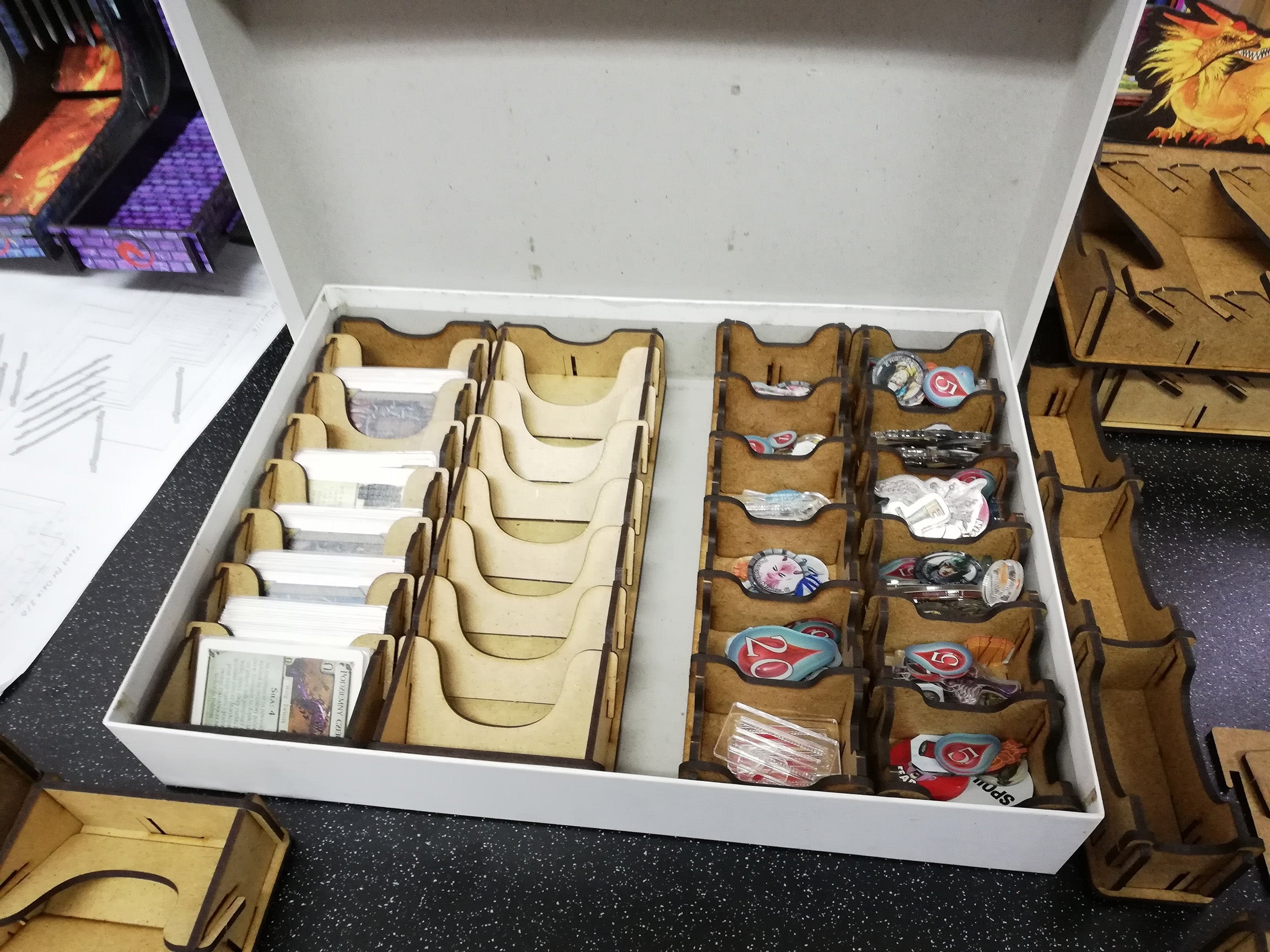 Einsätze für Spielschachteln - Holz - Modul Counter