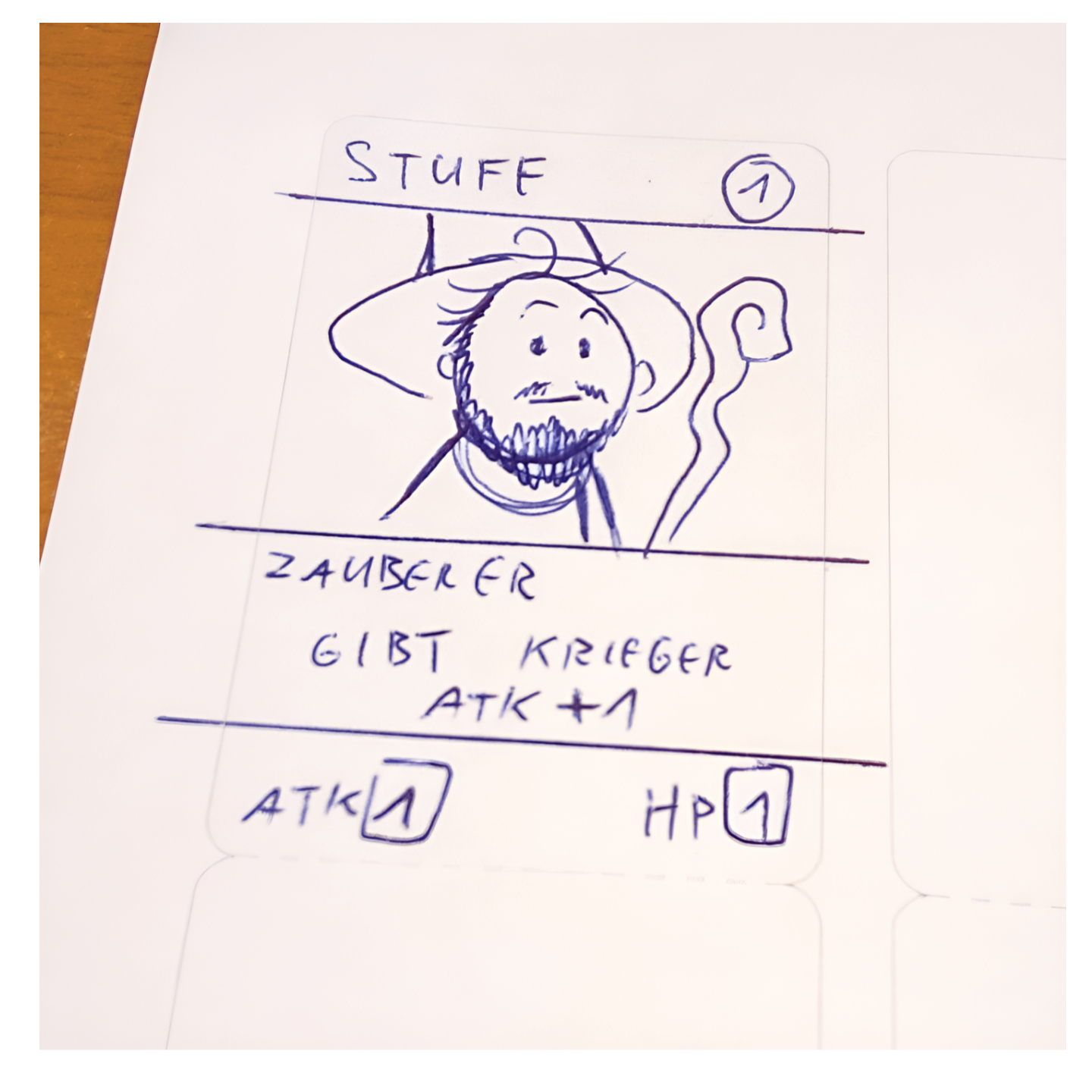 kleine Karten auf Trägerpapier zum Falten