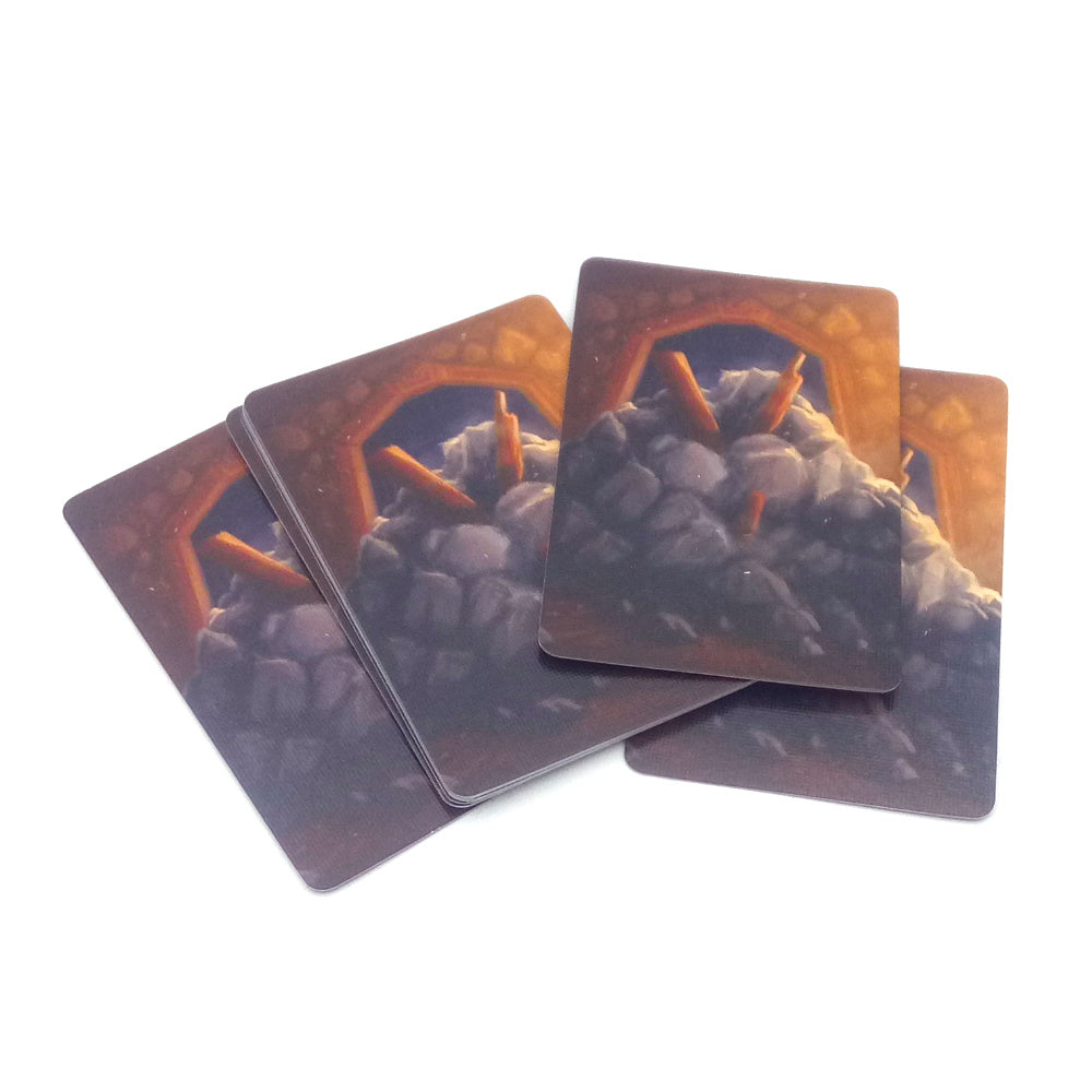 Set Spielkarten mit Steinbruch