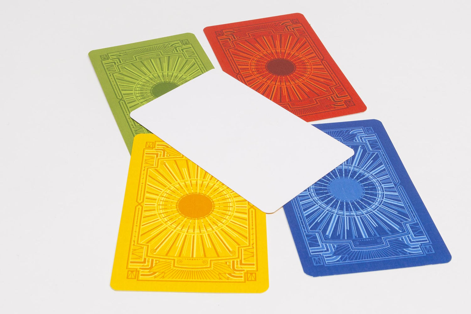 Set blank cards with colored back
