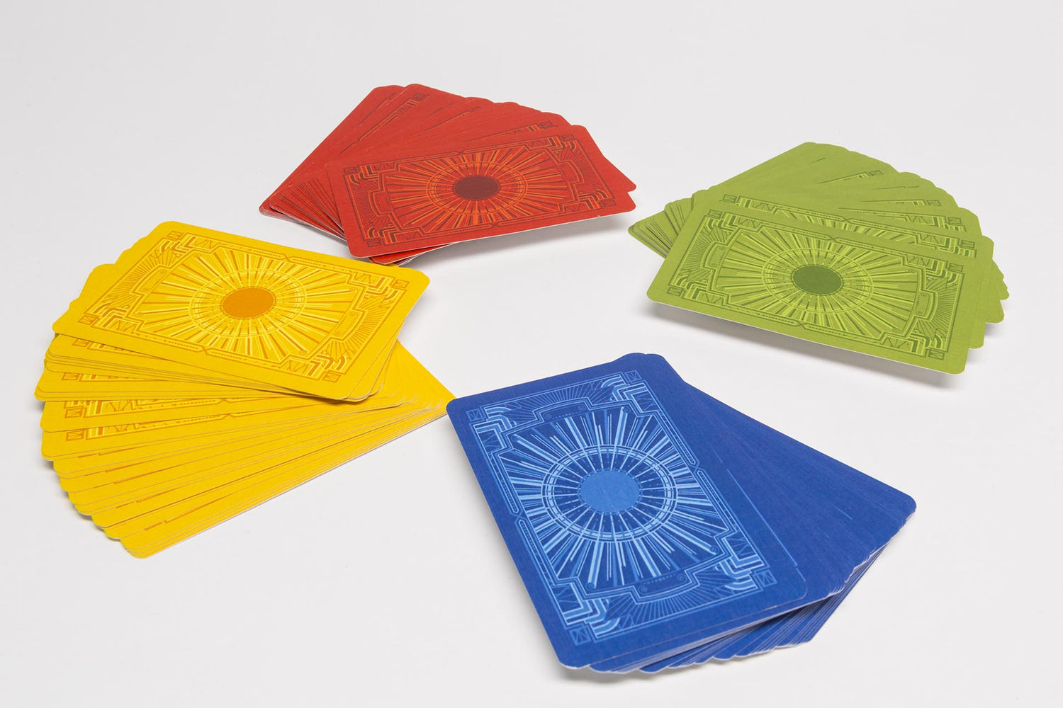 Set blank cards with colored back