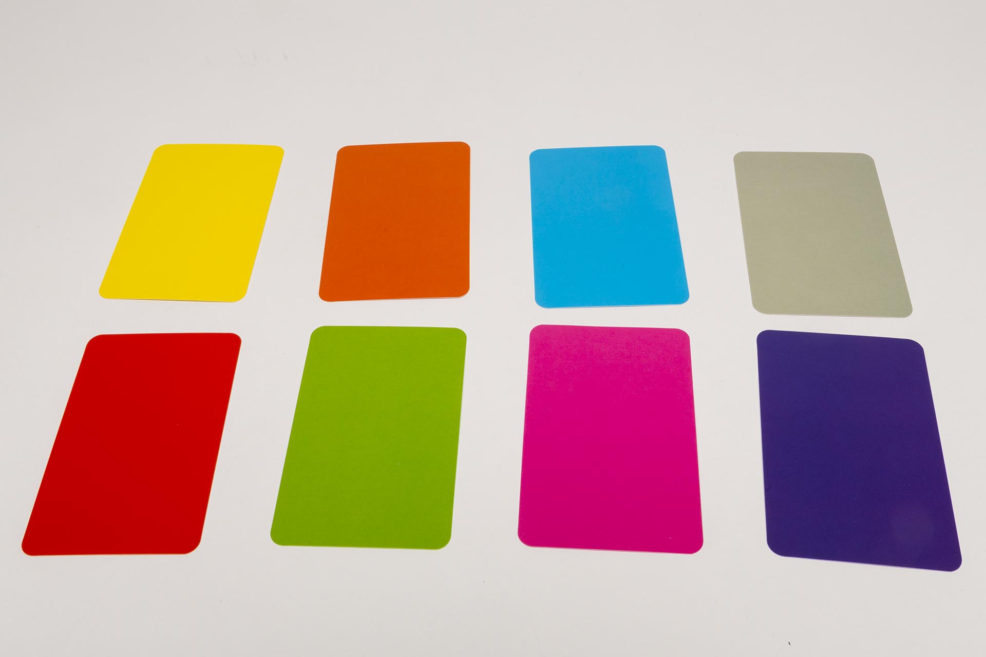 Set colored playing cards
