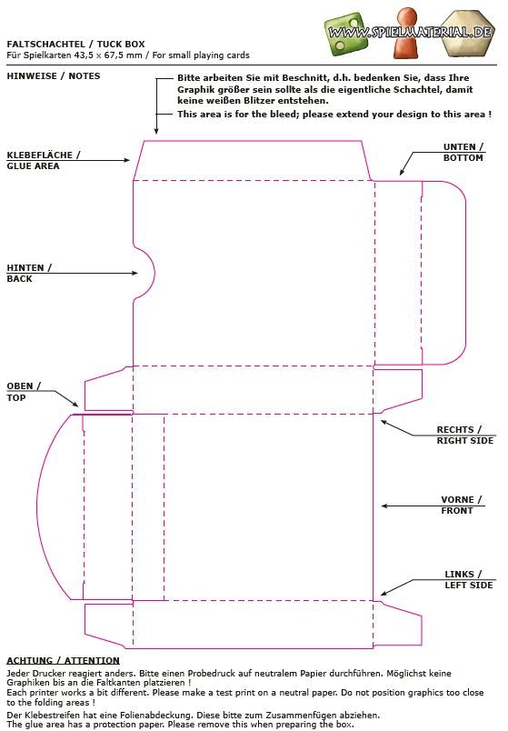 Foldable box - for smaller cards
