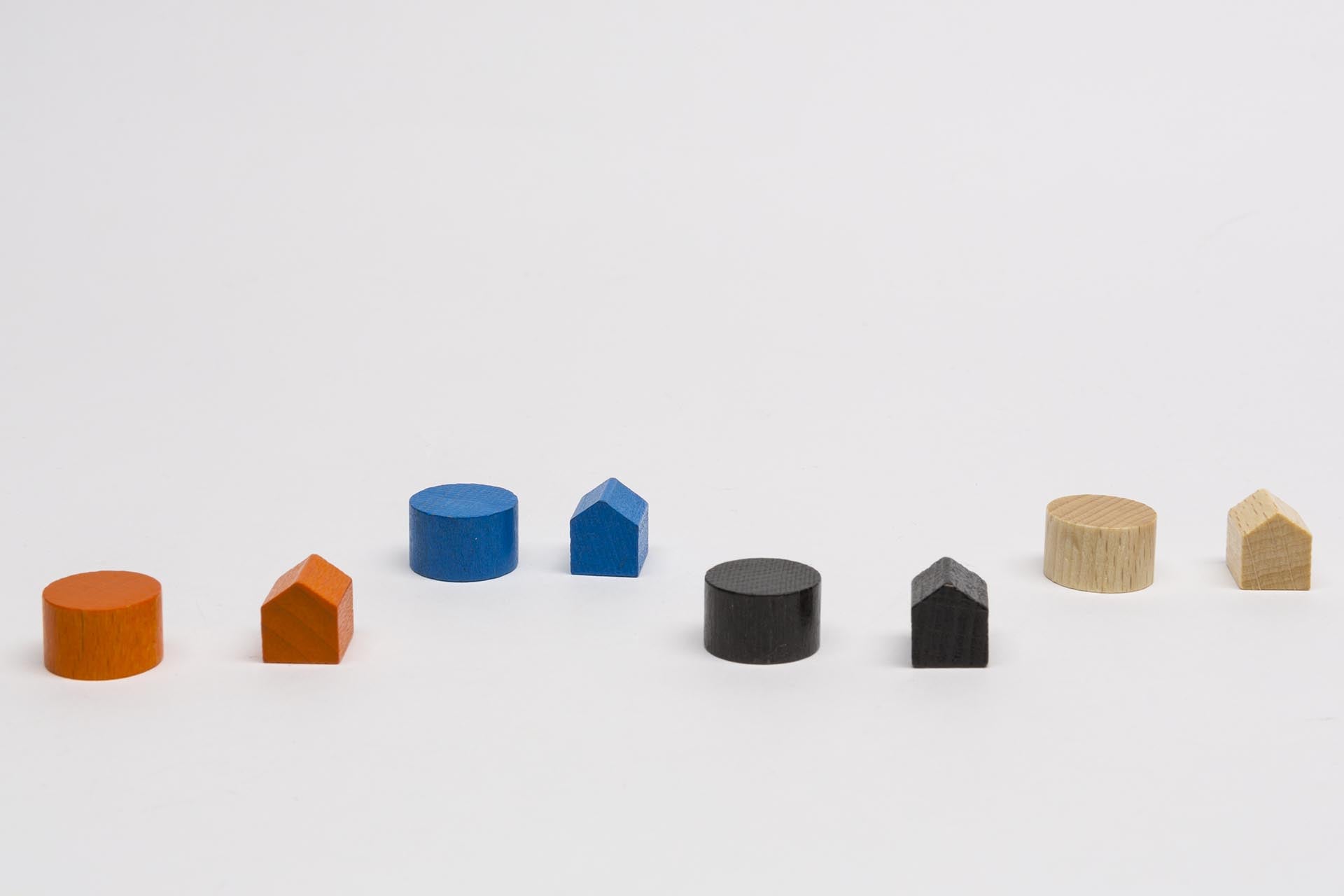 Set of game pieces from the game Kingdom Builder