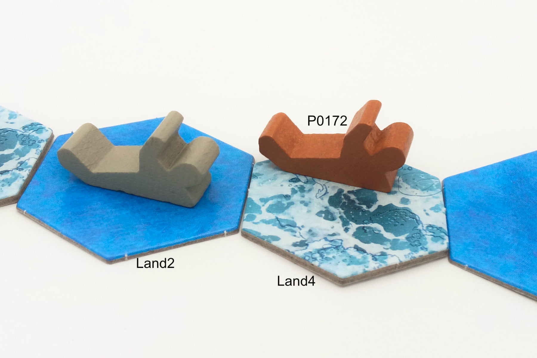 landscape counters hexagonal small