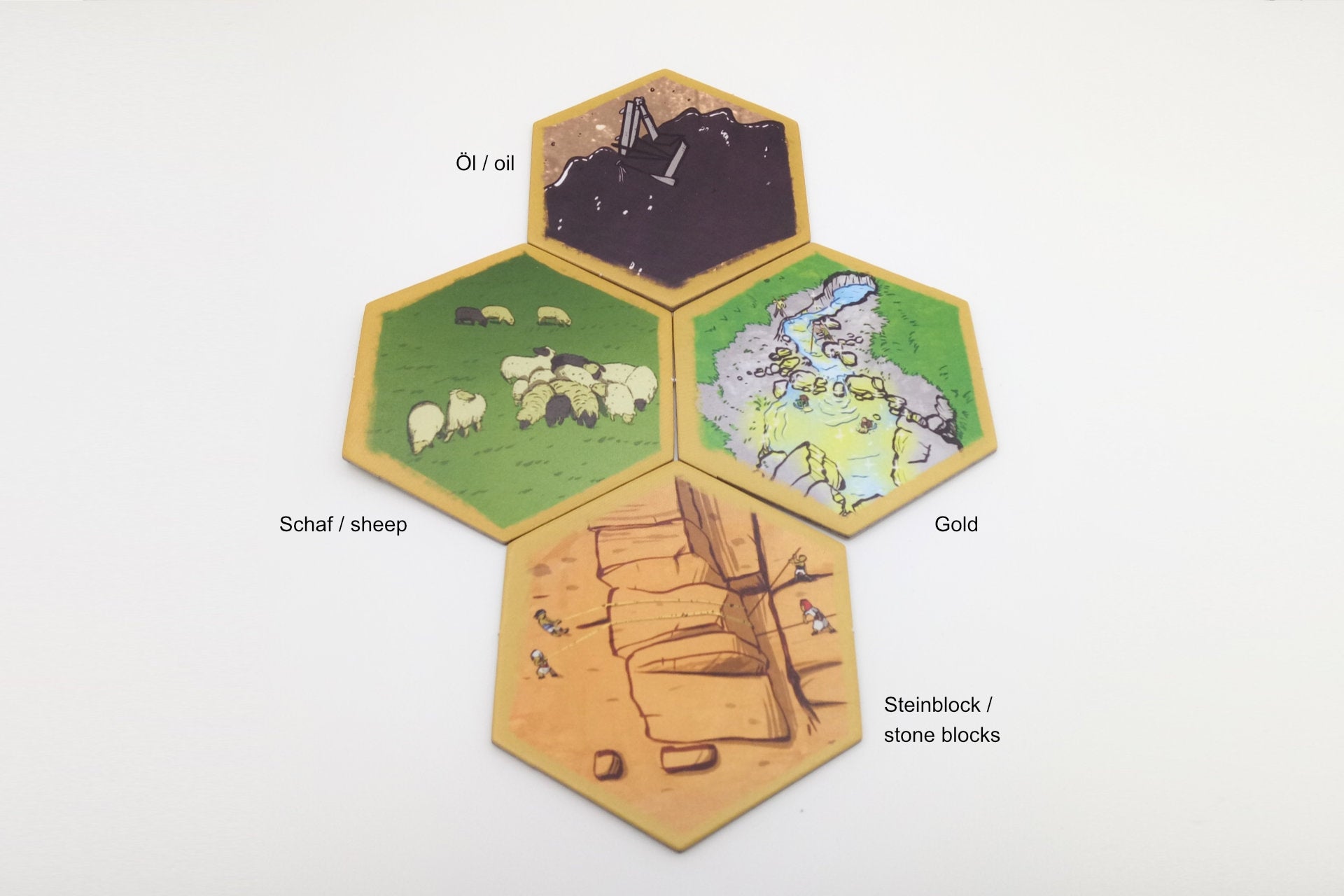 landscape counters hexagonal