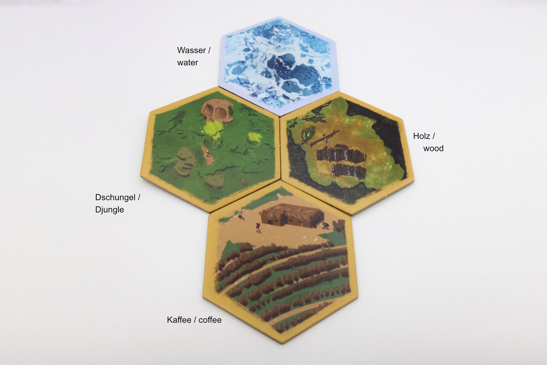 landscape counters hexagonal
