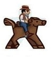 Cowboy horse - Label for Meeples