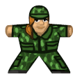 female Soldier 1 - Label for Meeples