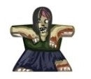 Female Zombie - Label for Meeples