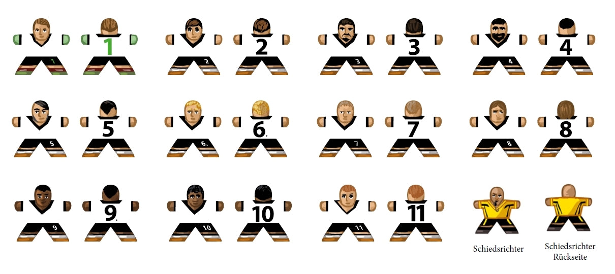 Labels for Meeples - Sports (transparent labels)