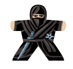 Ninja 1 - Aufkleber für Meeple