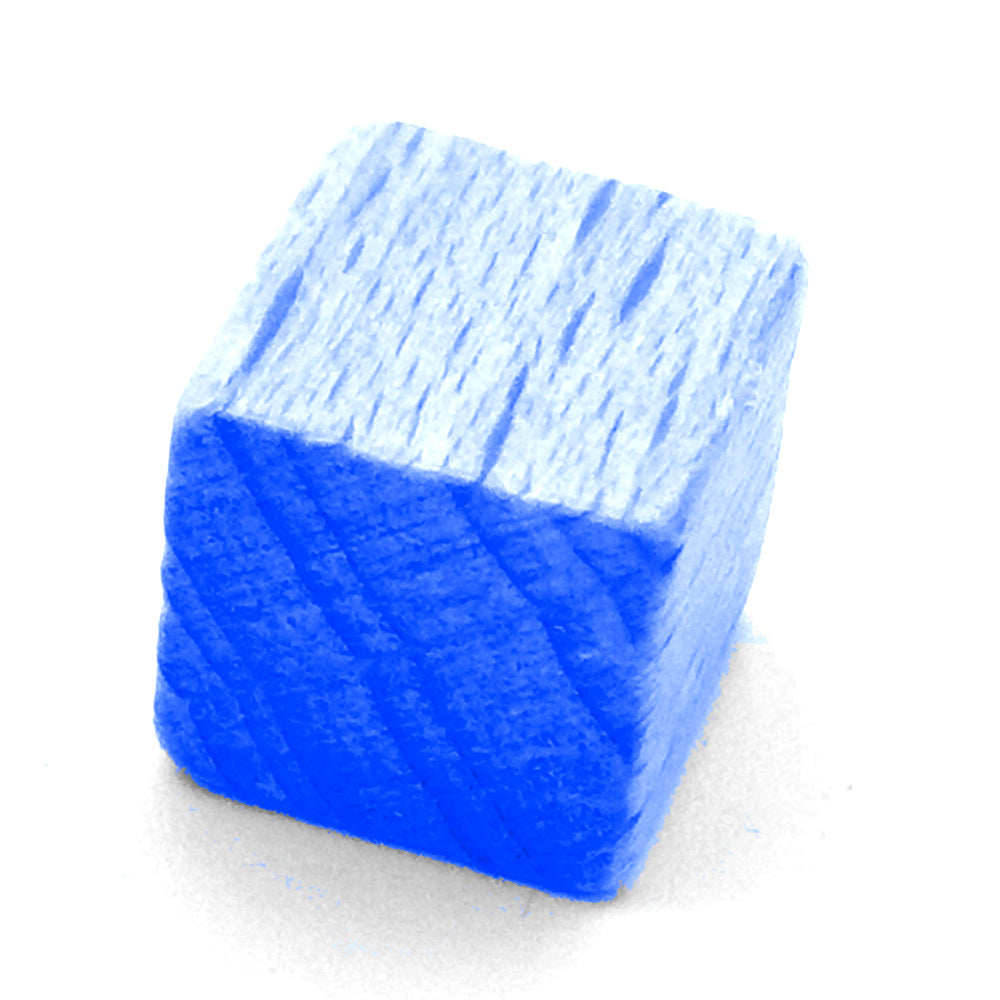 Holzwürfel blanko, 10 mm hellblau
