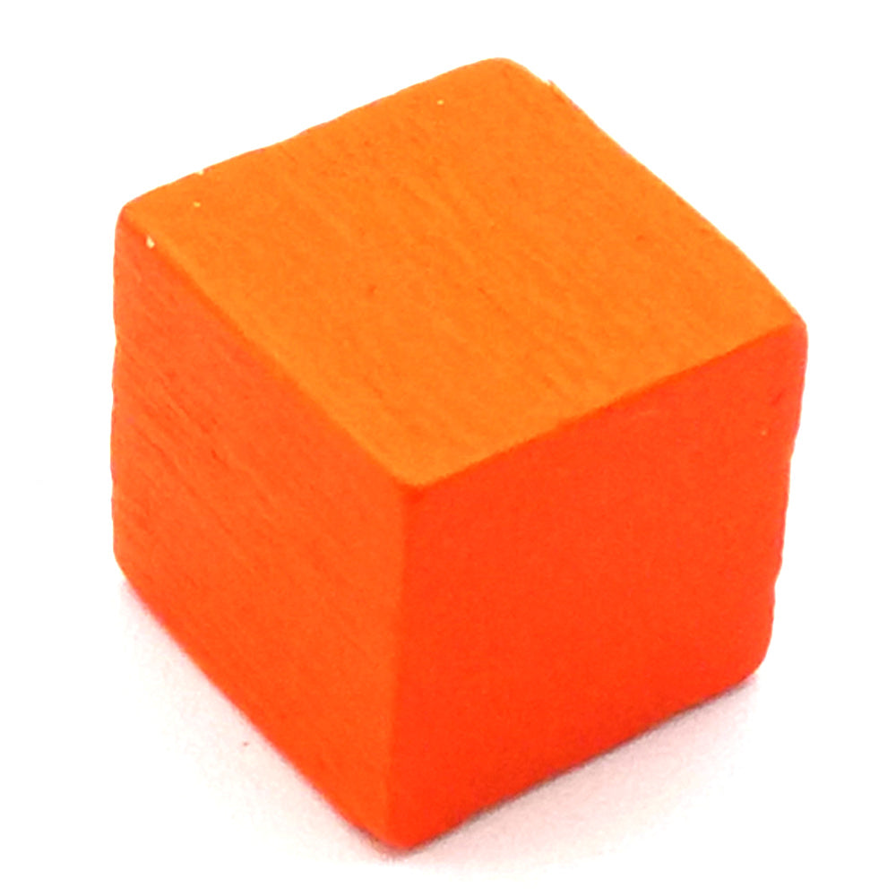 Holzwürfel blanko, 10 mm rot-orange