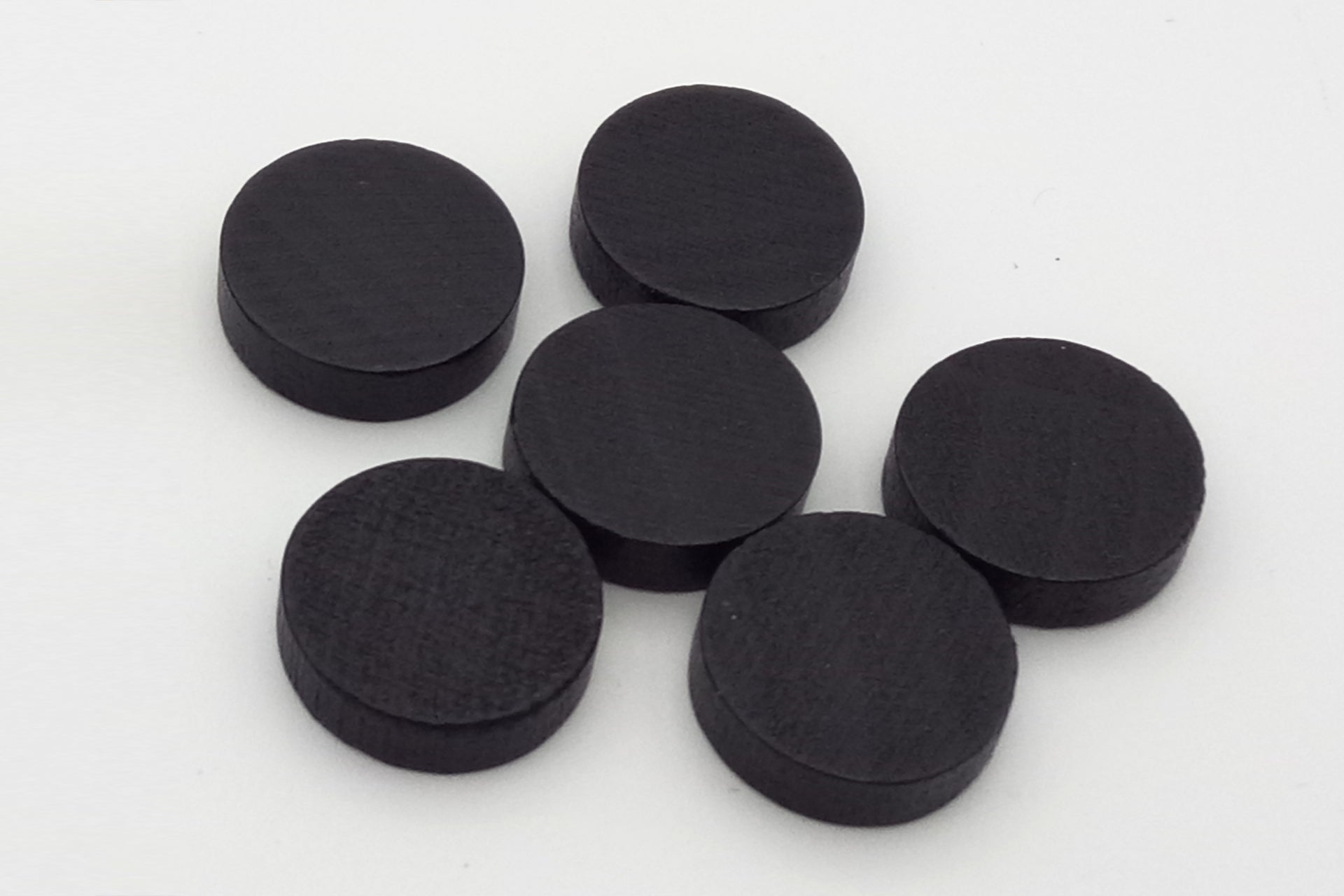 Set Holzscheiben 15 x 4 mm Schwarz