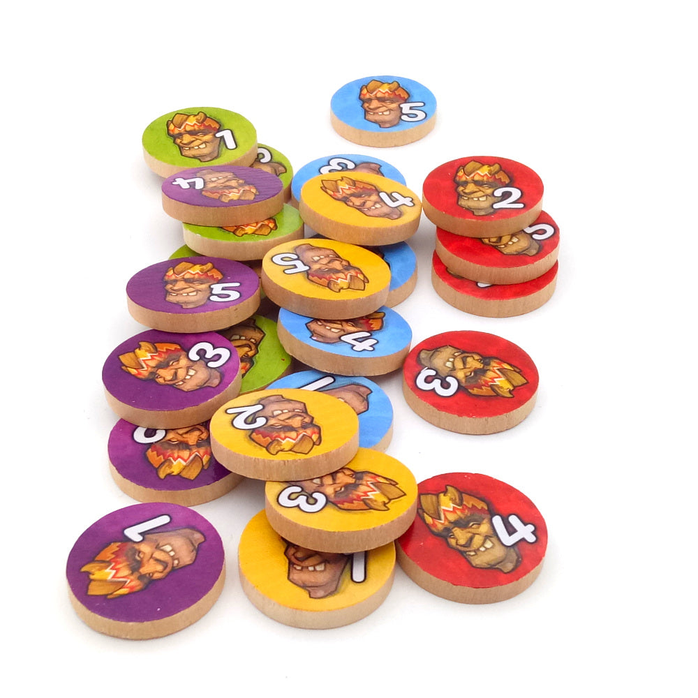 Wooden discs with value 1-5 FACE