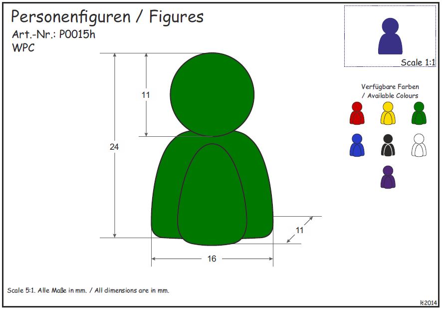 Figures consisting of WPC material green