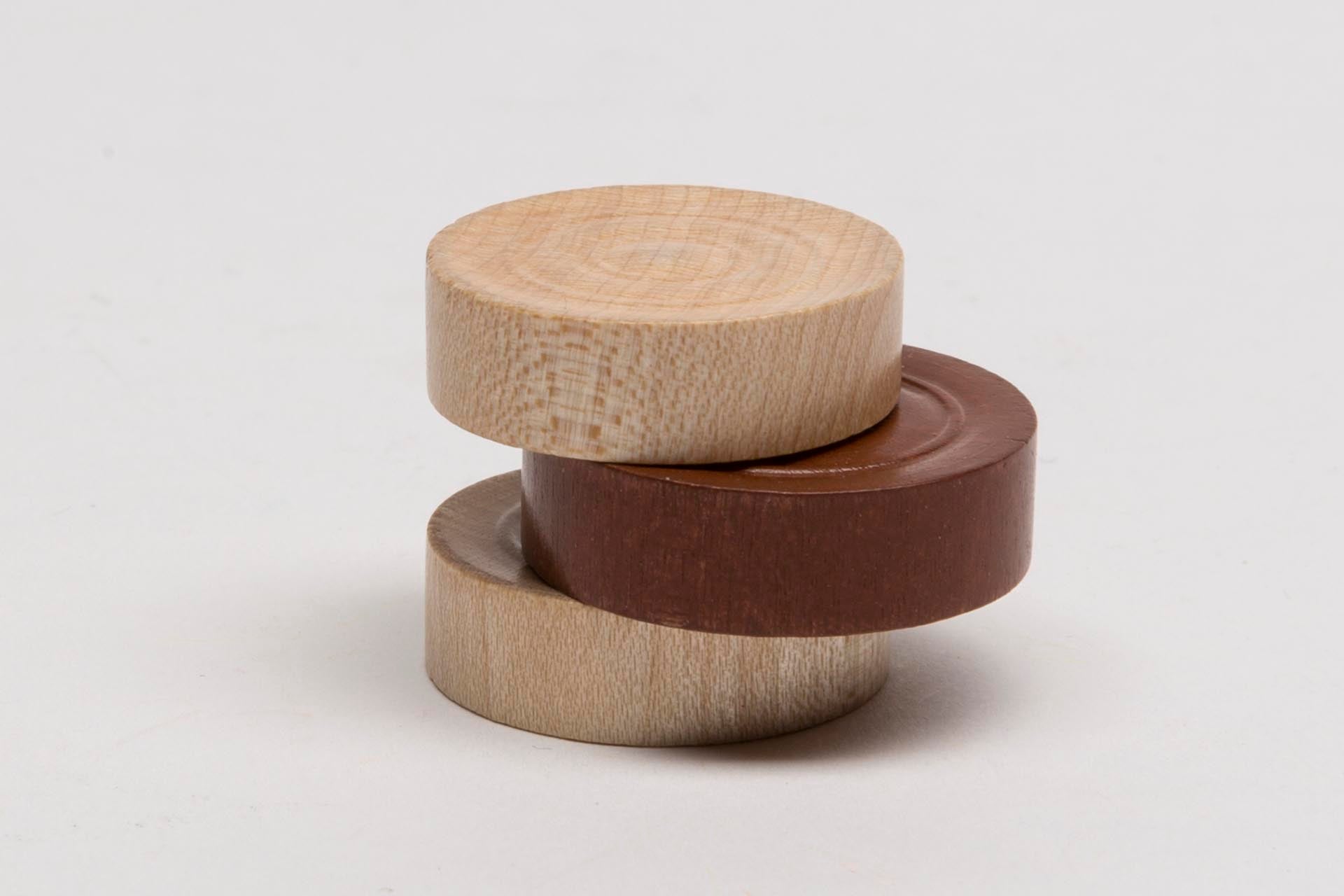 Wooden discs 23 x 7 mm - Backgammon, Checkers with imprint