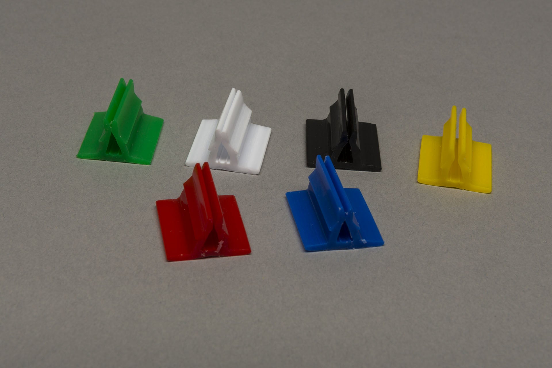 Plastic bases colored