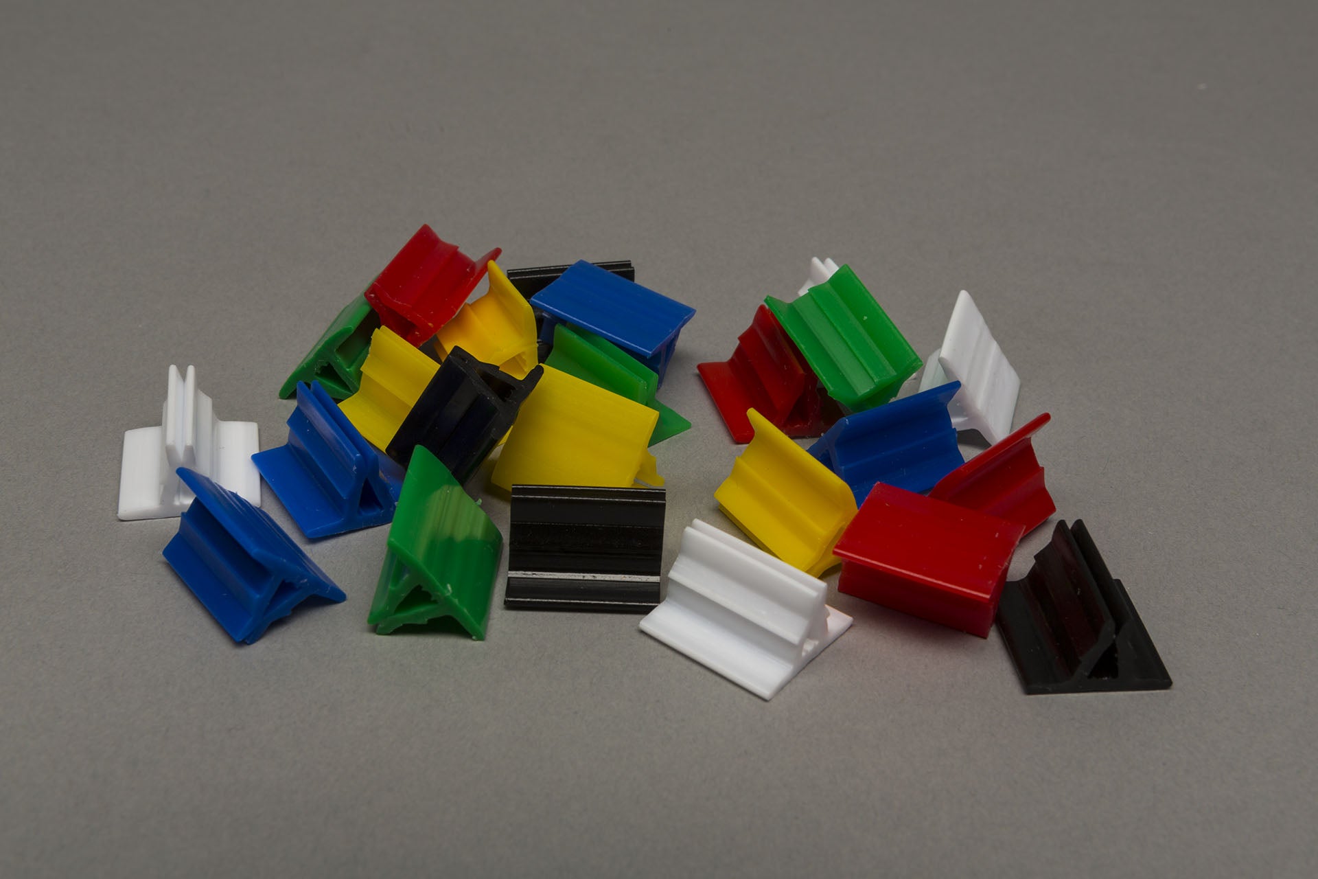 Plastic bases colored