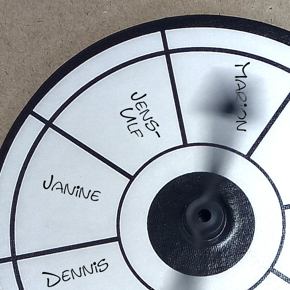 Disc with compartments for spinners