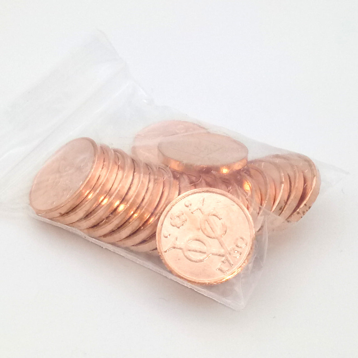 Set of metal coins 1730