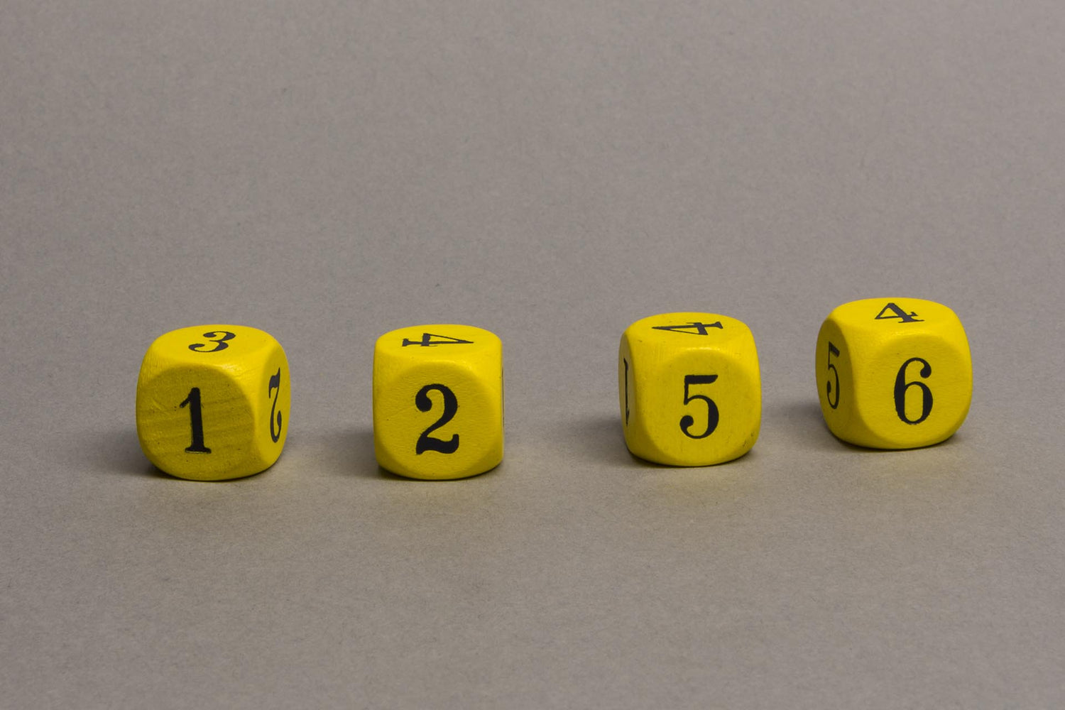 Number dice type 2 yellow