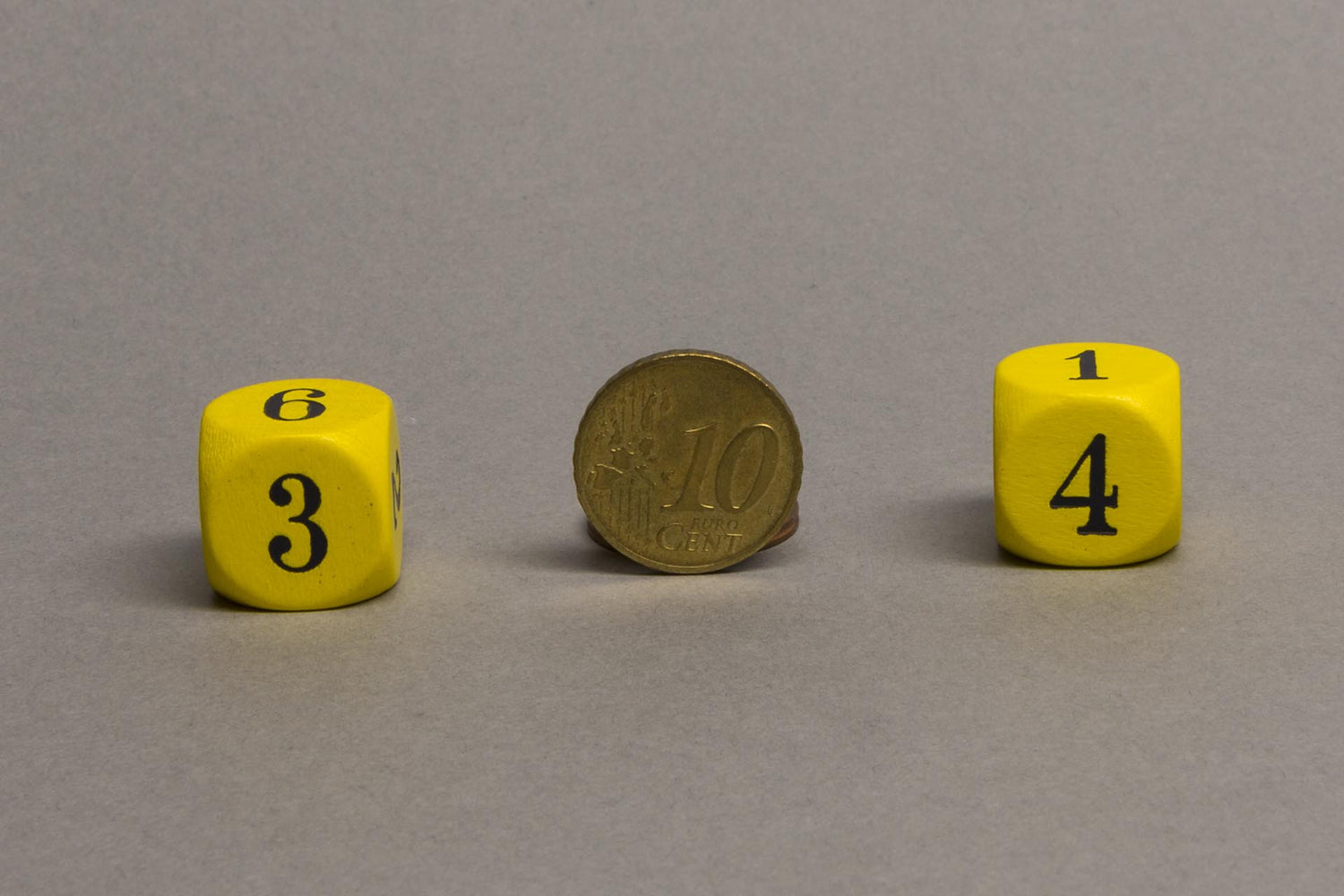Number dice type 2 yellow