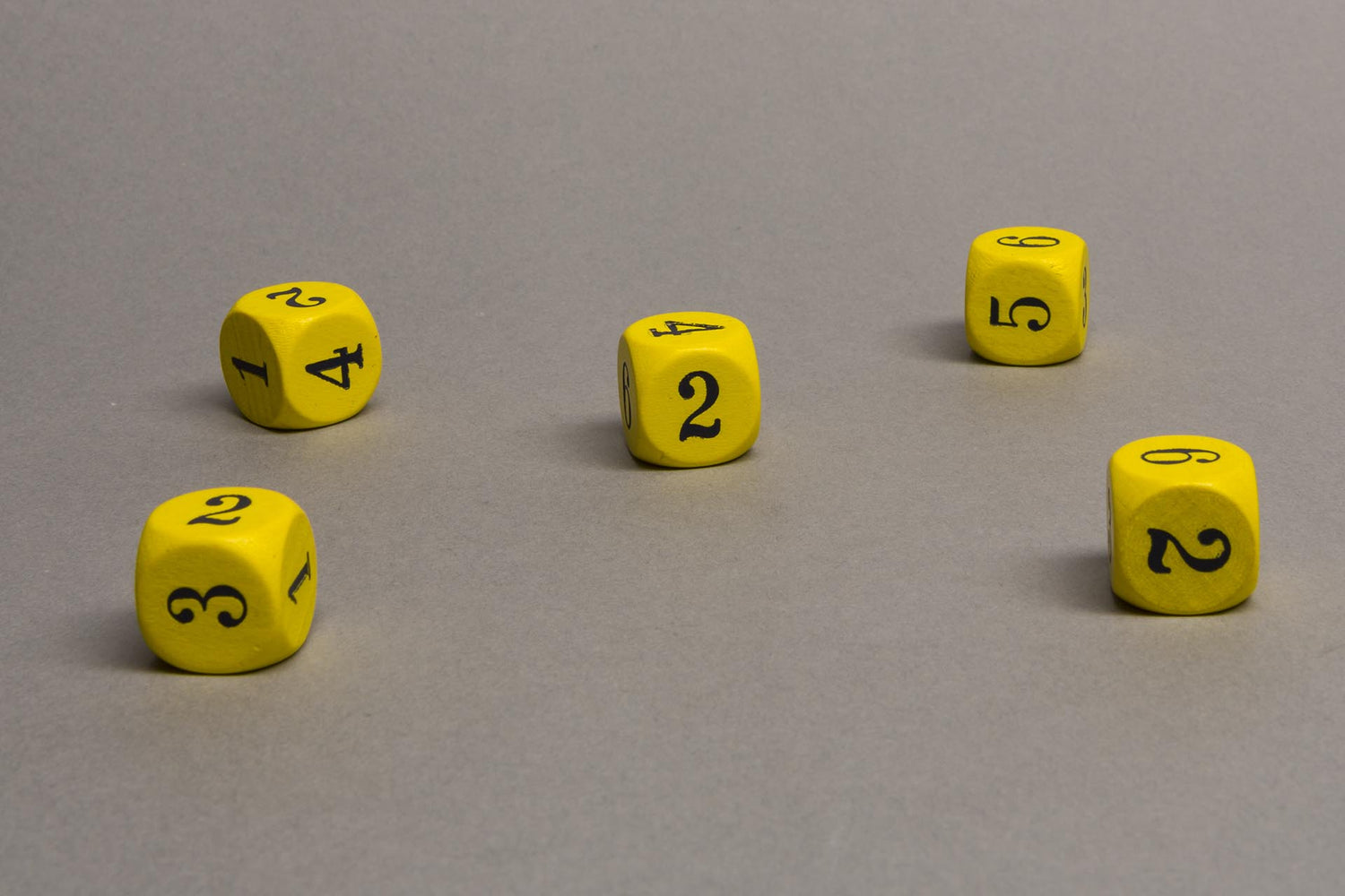 Number dice type 2 yellow